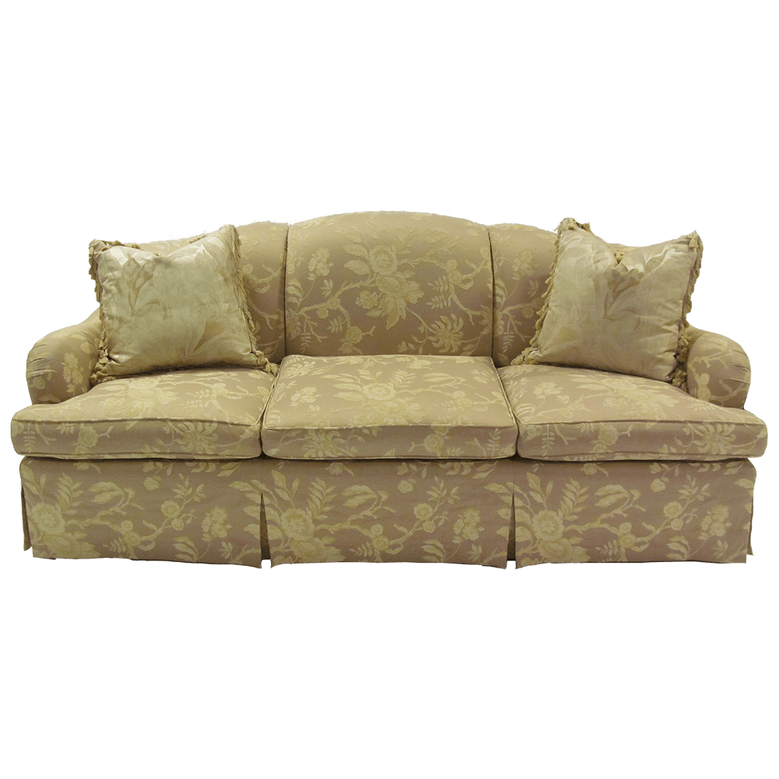 87" Floral Skirted Sofa