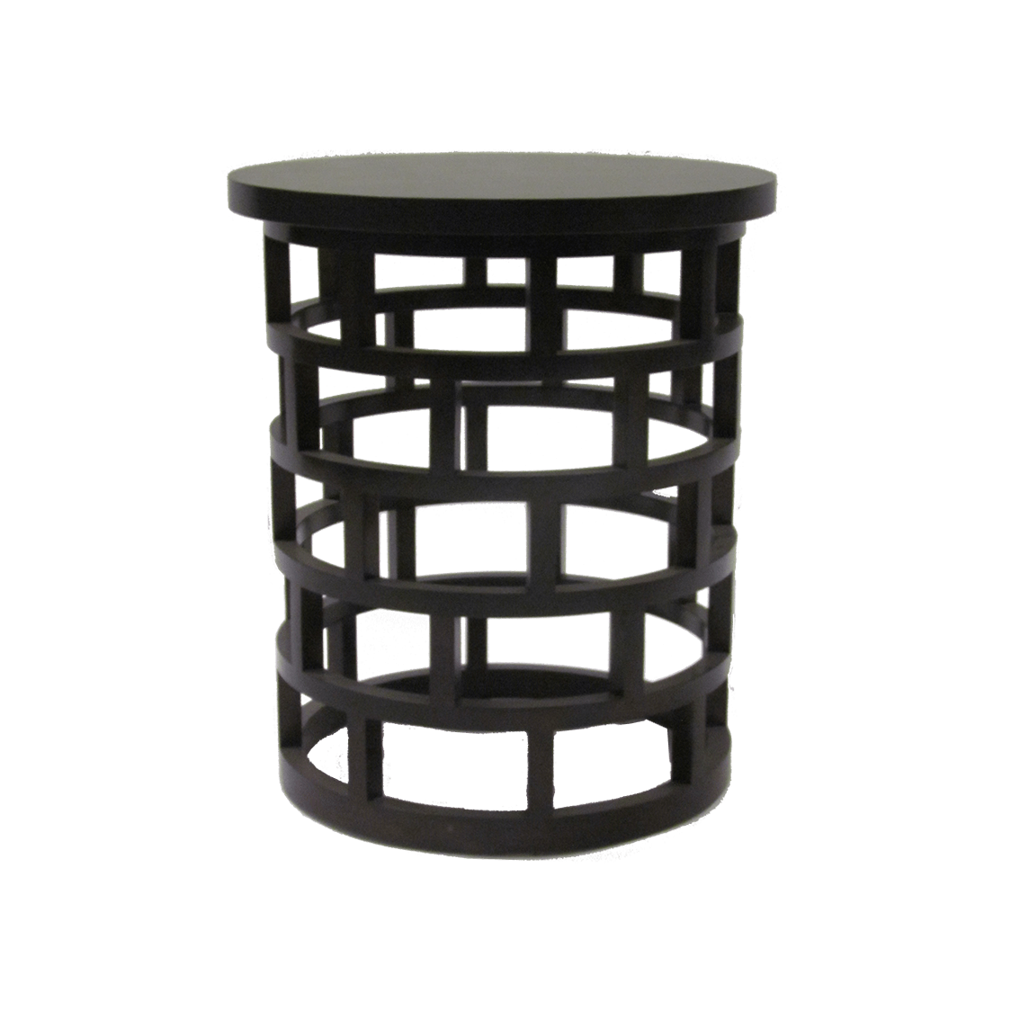 Black Lacquered Oval End Table